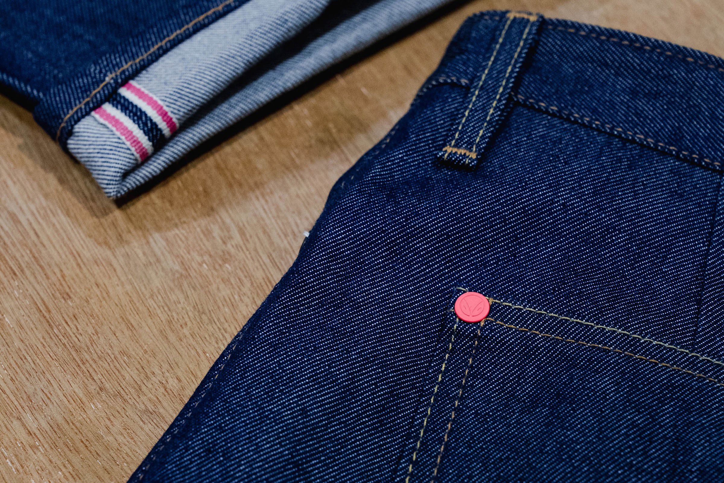 Hiut crafts jeans for cycling brand Rapha