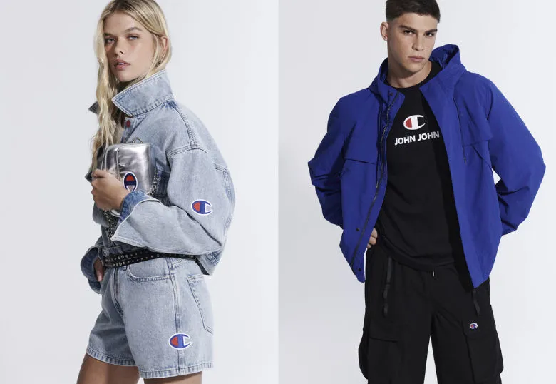 John John and Champion highlight denim & sports